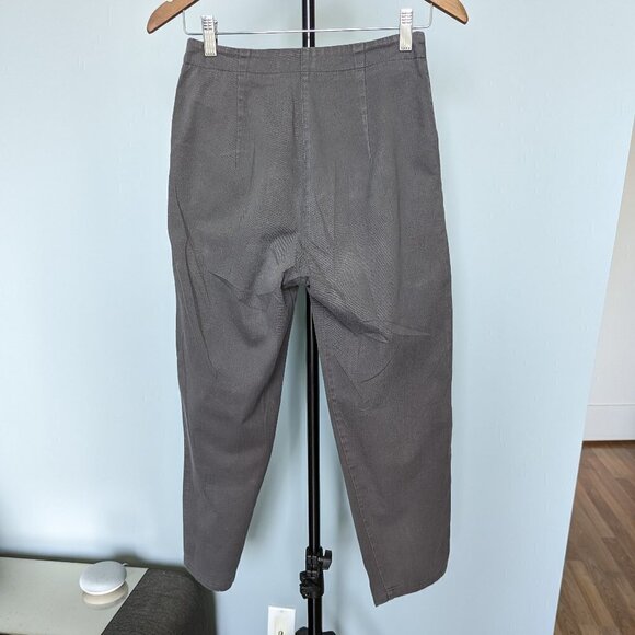 Dagg & Stacey Willa Peg Leg Pants in Grey 100% Cotton Twill - Picture 2 of 11